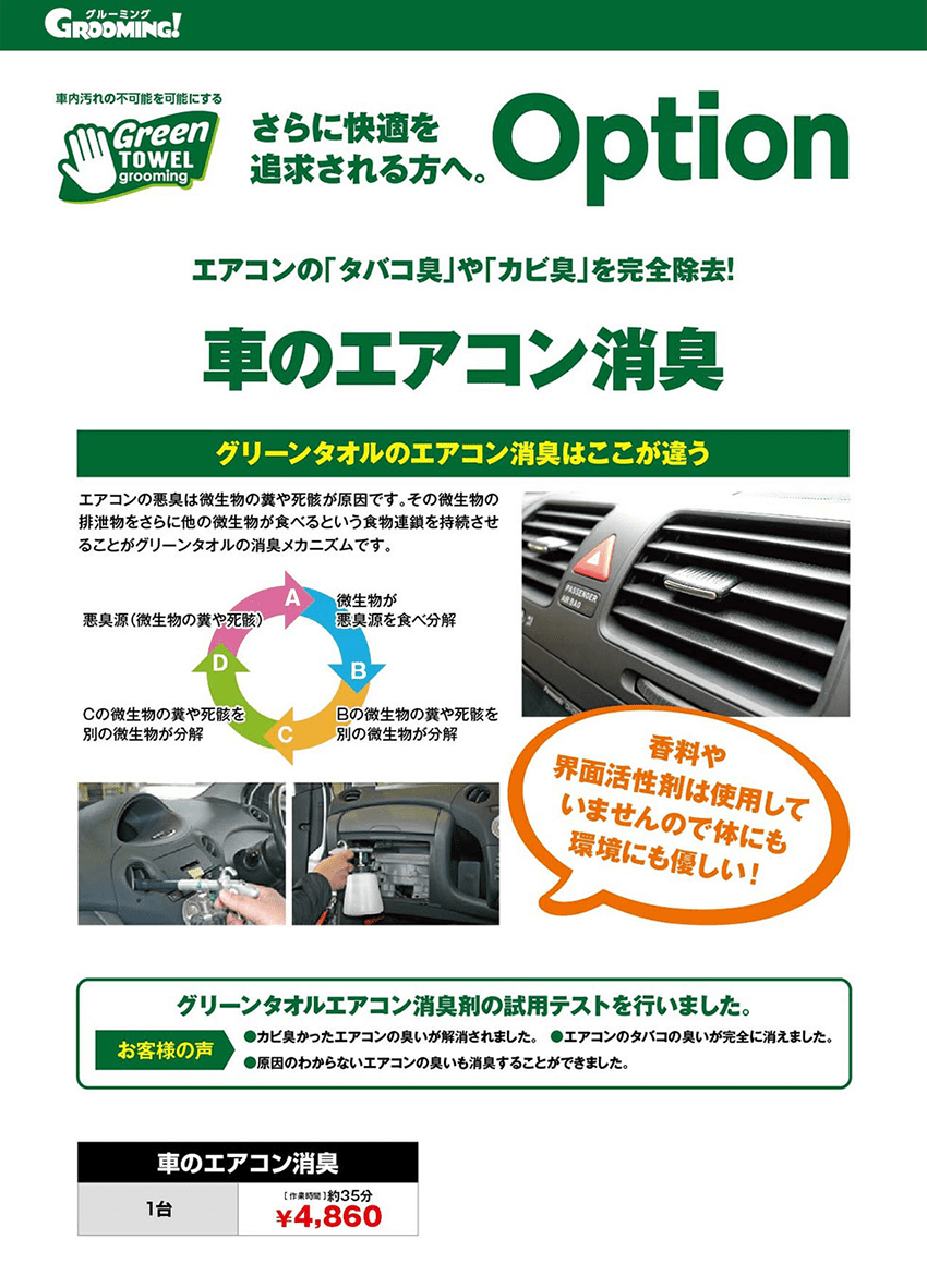 本格車内洗浄グルーミング